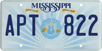 MS license plate APT822