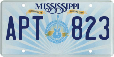 MS license plate APT823