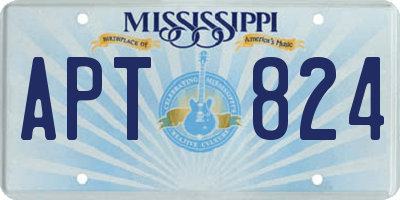MS license plate APT824