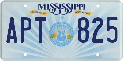 MS license plate APT825