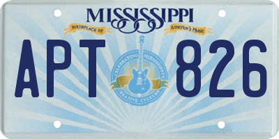 MS license plate APT826