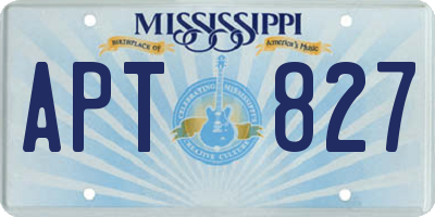MS license plate APT827