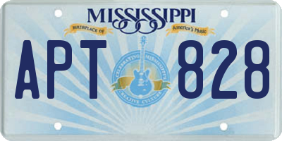 MS license plate APT828