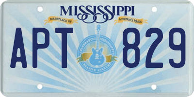 MS license plate APT829