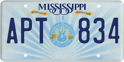 MS license plate APT834