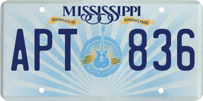 MS license plate APT836