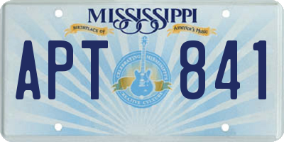 MS license plate APT841