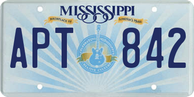 MS license plate APT842