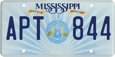 MS license plate APT844