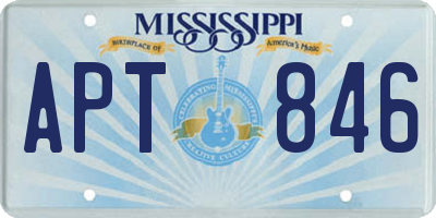 MS license plate APT846