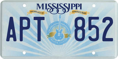 MS license plate APT852