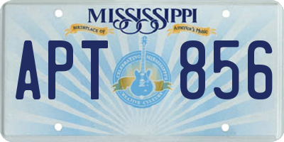 MS license plate APT856