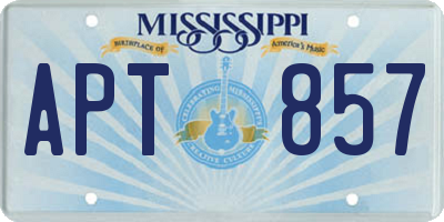 MS license plate APT857