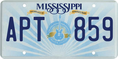 MS license plate APT859