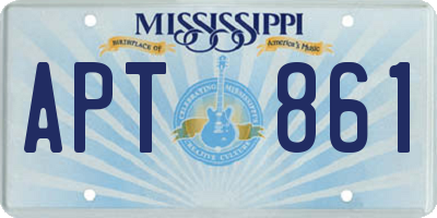 MS license plate APT861