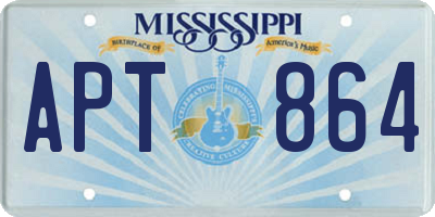 MS license plate APT864