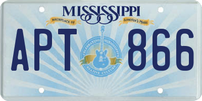 MS license plate APT866