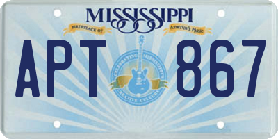 MS license plate APT867