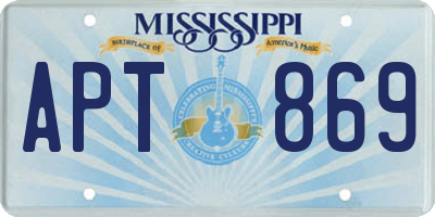 MS license plate APT869