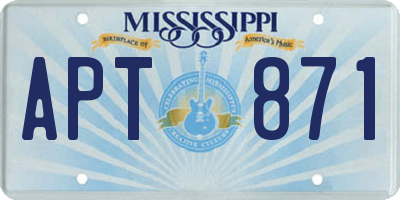 MS license plate APT871
