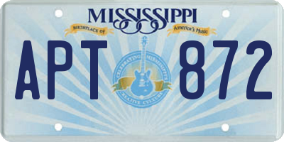 MS license plate APT872