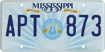 MS license plate APT873