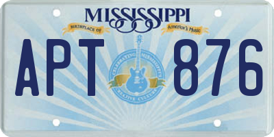 MS license plate APT876