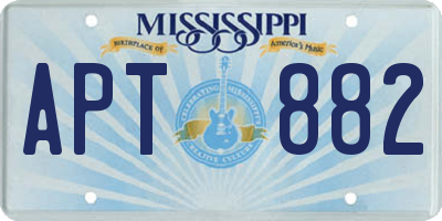 MS license plate APT882