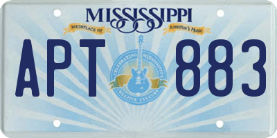 MS license plate APT883
