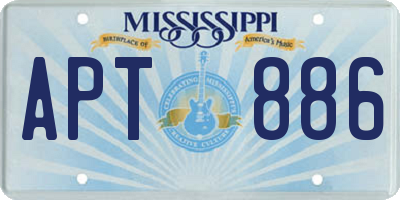 MS license plate APT886
