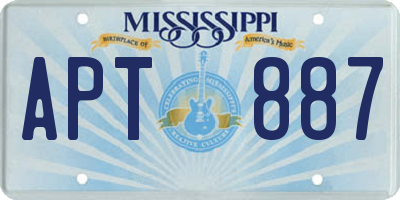 MS license plate APT887