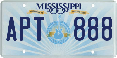 MS license plate APT888