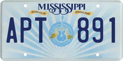 MS license plate APT891