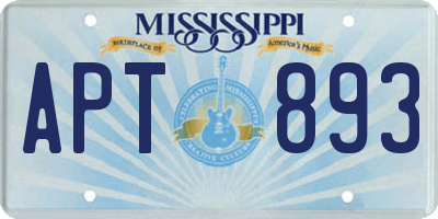 MS license plate APT893