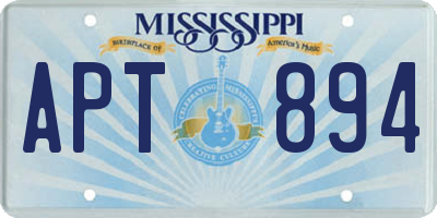 MS license plate APT894