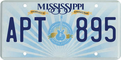 MS license plate APT895