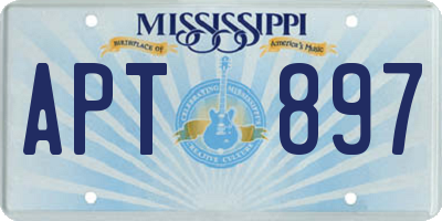 MS license plate APT897