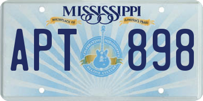 MS license plate APT898
