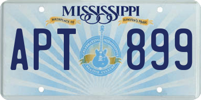 MS license plate APT899