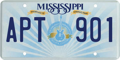 MS license plate APT901