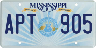 MS license plate APT905