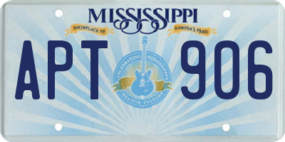 MS license plate APT906