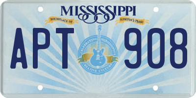 MS license plate APT908