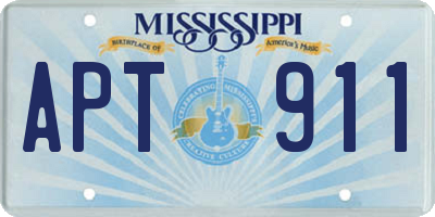 MS license plate APT911