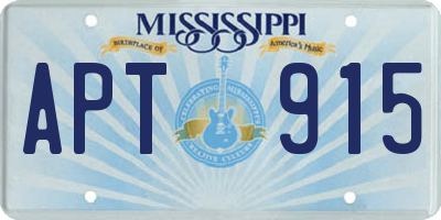 MS license plate APT915