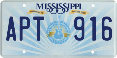 MS license plate APT916