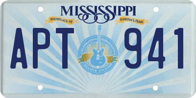 MS license plate APT941
