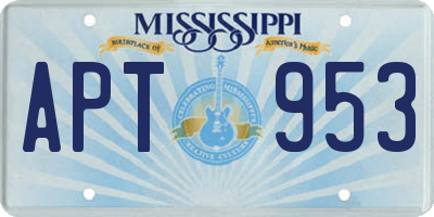 MS license plate APT953