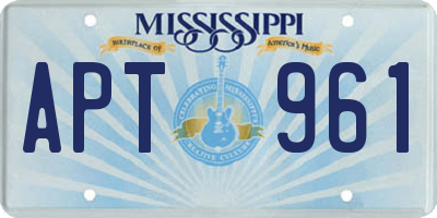 MS license plate APT961
