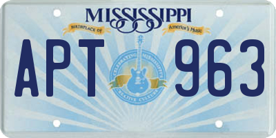 MS license plate APT963